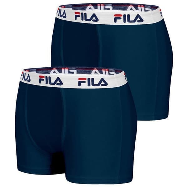 FILA Boxershorts i bomull för män - Airy Mesh - Förpackning om 2 - Blå