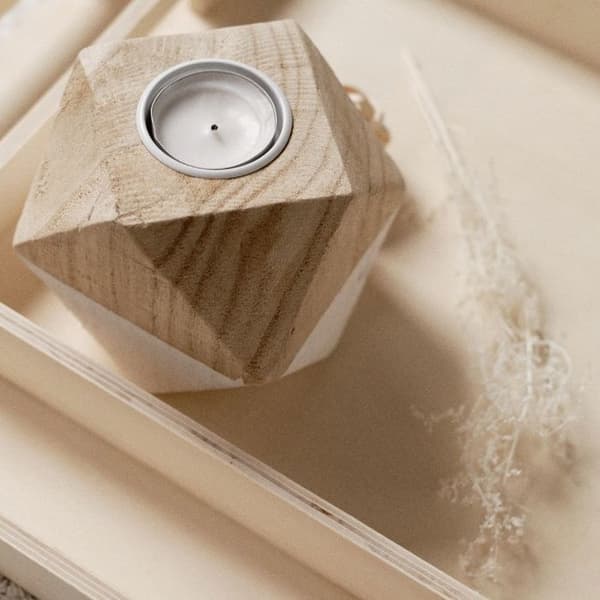Origami ljusstake SIMPLICITY - FACTORY - Vit TU