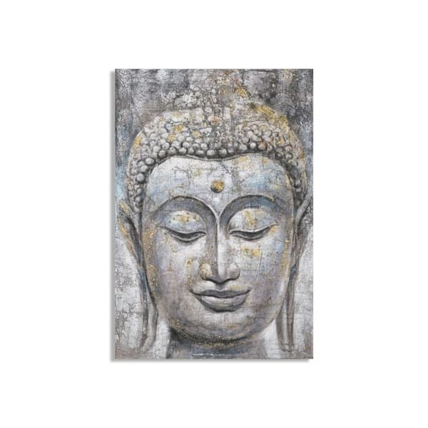 Flerfärgad dukmålning Buddha A 80x3x120 cm
