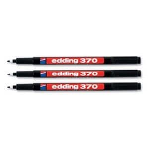 Edding p10 370 permanent penna - Svart - Outplånlig - Opak