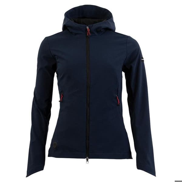 Vattentät ridjacka med huva Softshell Whis - mörk marinblå