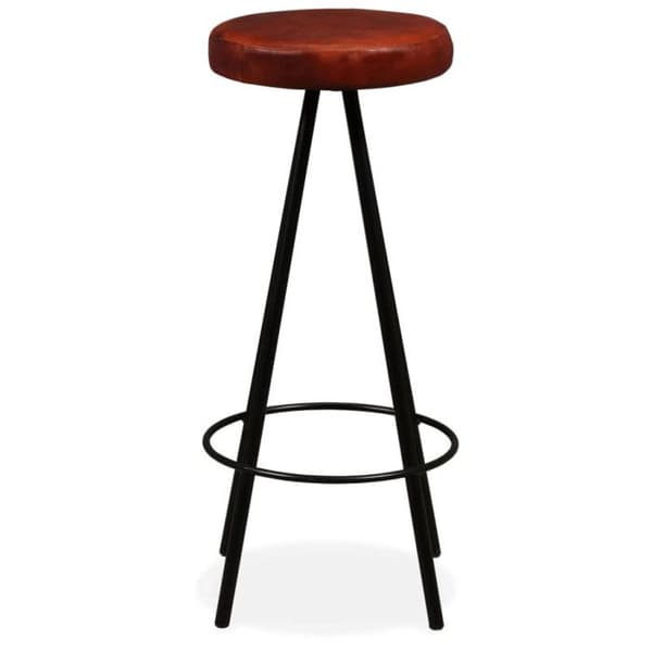 Barstolar - VIDAXL - Äkta läder - Brun - Set om 4