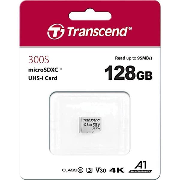 Transcend 300S 128GB UHS-I U3A1 microSD flashminneskort