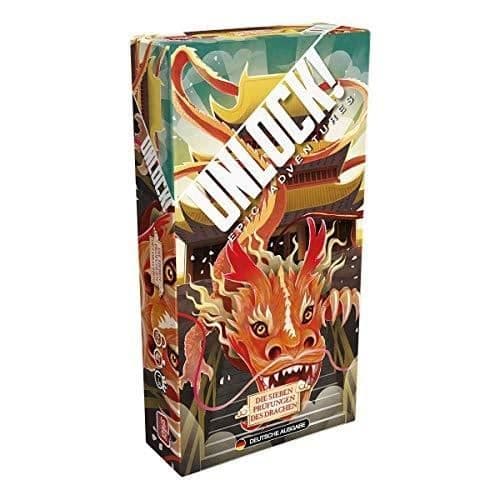 Kortspel - ASMODEE - Unlock - De sju drakproven - 70 kort - 1 spelbräda - 77 min
