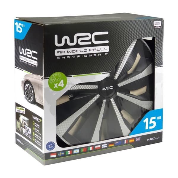 WRC 4 stycken 15" kolfiber-look fälgar