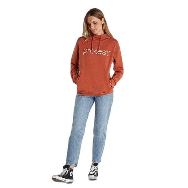 Klassisk hoodie för kvinnor Protest - ekorrbrun