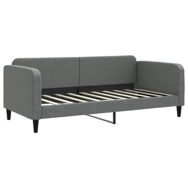 vidaXL Dagbädd Mörkgrå 90x190 cm Tyg 354044