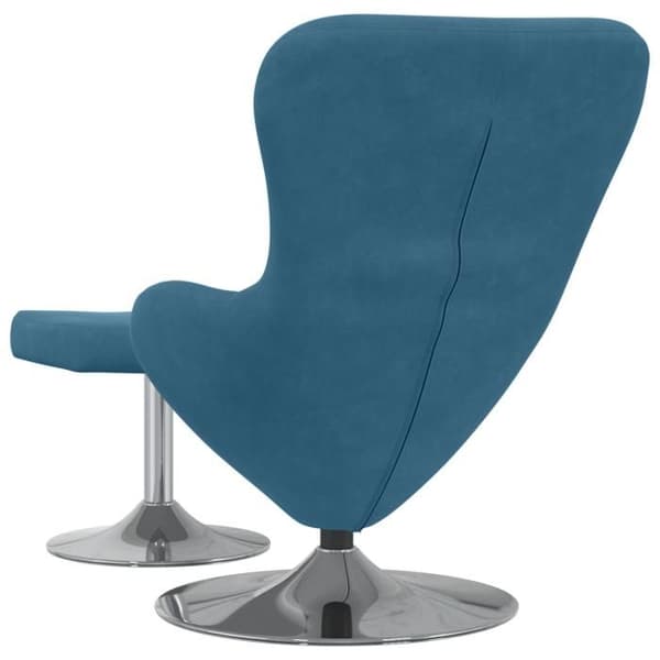 Fåtölj - Ägg - Blå sammet - 1 plats - Nutida design
