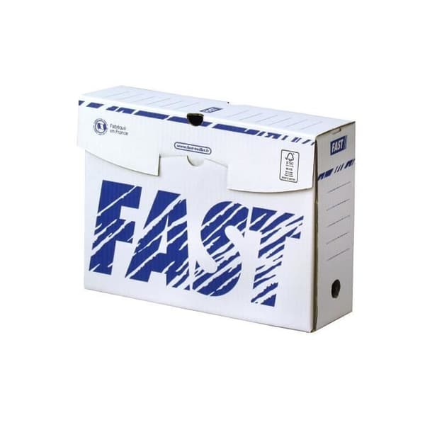 Arkivboxar - FAST - Manuel - 10 cm - Paket om 25 - Vit och blå