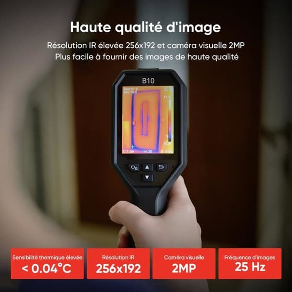 HIKMICRO B10 Termisk Kamera 256x192 2MP LCD-skärm 3,2" IP54