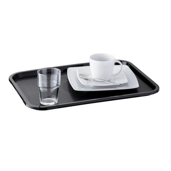 Self-service och snacks på plateau - Aps - Svart - 41 x 30,5 cm - Polypropen - Rektangulär
