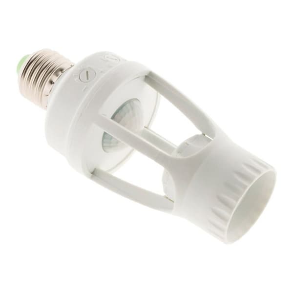 Douille E27 + inbyggd sensor - Vit - Zenitech