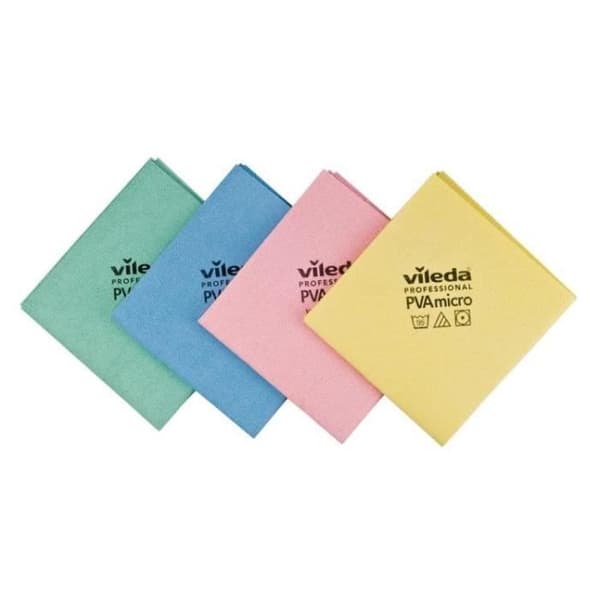 Sponge - Diskduk - Skrubborste - Diskborste - Vileda PVA Mikrofiber Gul 143587 Vileda Professional