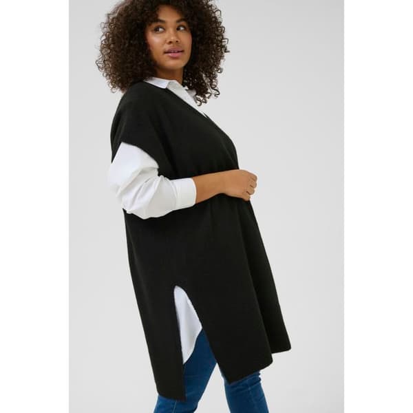 Poncho stickad dam KAFFE Curve Annett