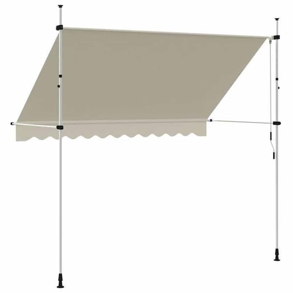 vidaXL Manuell infällbar markis 300 cm Kräm