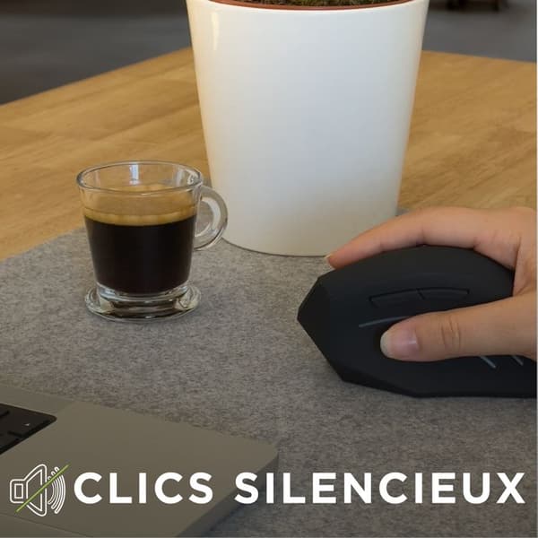 T'nB - Ergonomisk vertikal trådlös mus med dubbelanslutning Bluetooth + USB-A