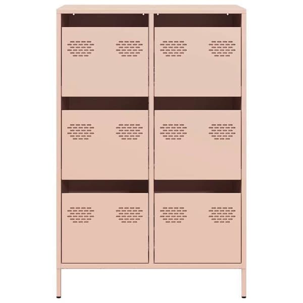 vidaXL Buffé hög rosa 68x39x101,5 cm stål 851221
