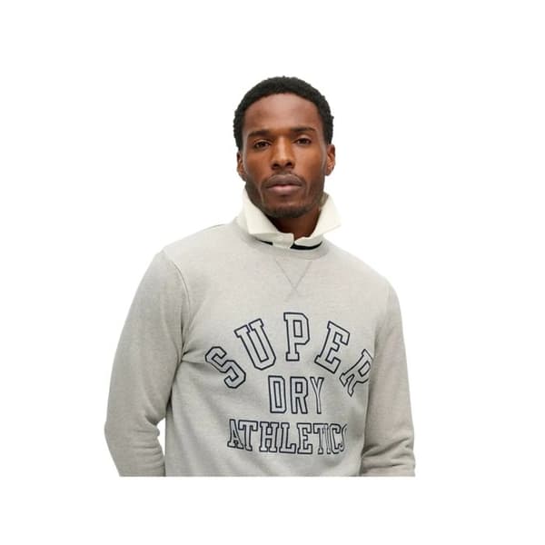 Sweat Superdry Herr Athletic Grå Bomull