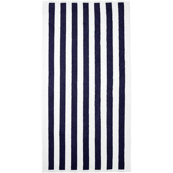 Basics Navy Cabana Stripe Beach Handduk - Set om 2 - CBSTNAVY