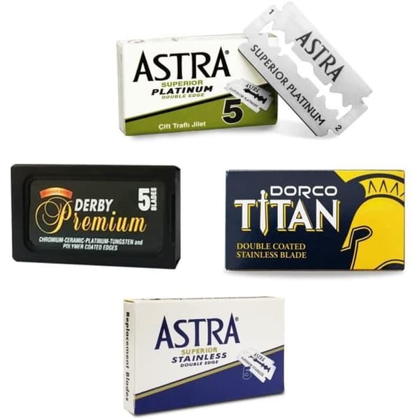 Kit med 25 st Astra rakblad | Derby | Dorco Titan