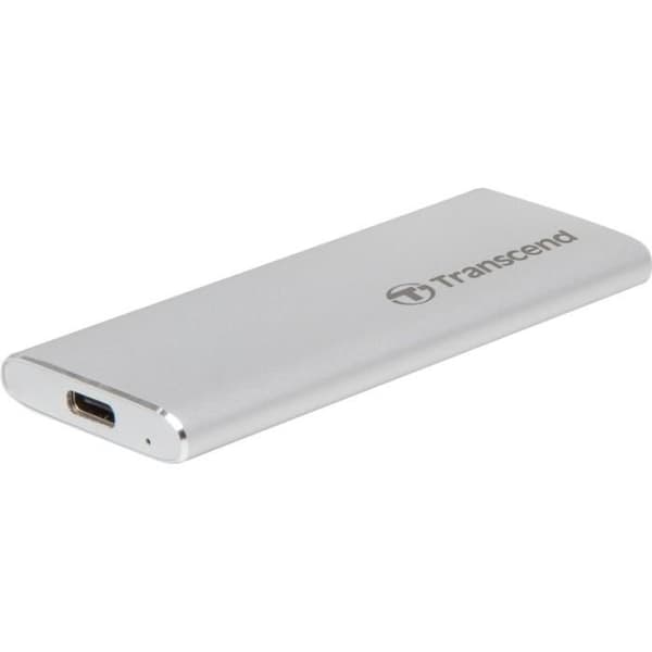 TRANSCEND ESD240C Extern SSD-enhet - 120 GB - M.2 - USB 3.1 Gen 2 (USB-C) - Silver