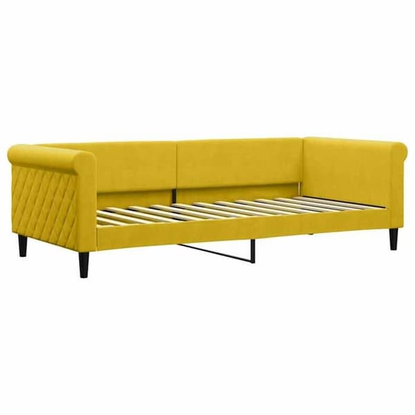 vidaXL Gul vilosäng 90x200 cm sammet 354249