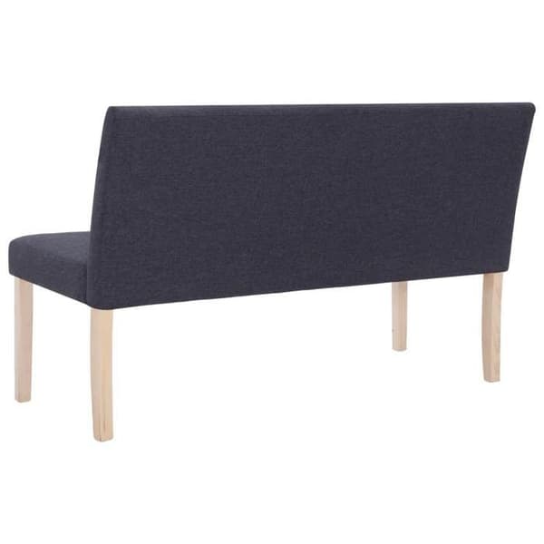 vidaXL Bänk 139,5 cm Mörkgrå Polyester 281334