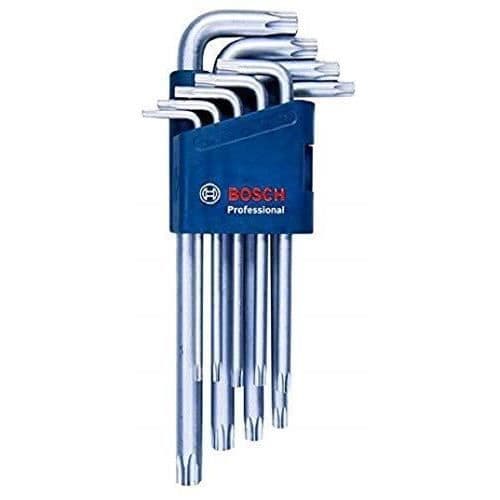 Bosch Professional - Set med 9 hannycklar för Torx-skruvar