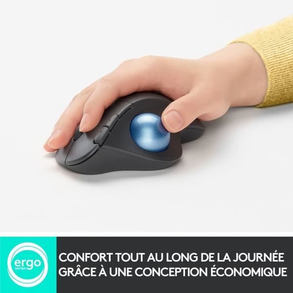 Mus - Trådlös - Logitech - Ergo M575 - Grafit - Ergonomisk
