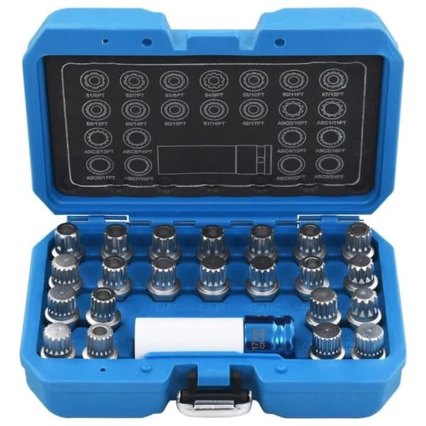 vidaXL Rim Lock Socket Set 23 st för VAG