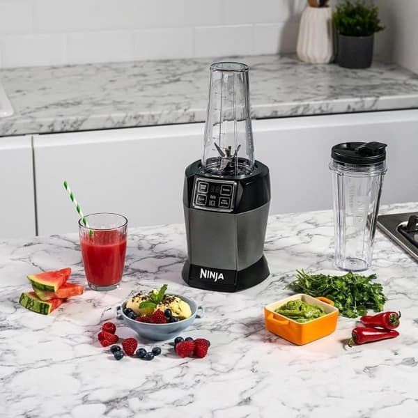 Blender - NINJA - BN495EU - 1000 W - 2 x 700 ml - Grå Svart