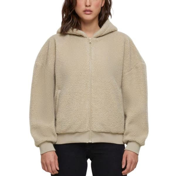 Urban Classics Dam - Oversized Sherpa Zip Hoody Jacka