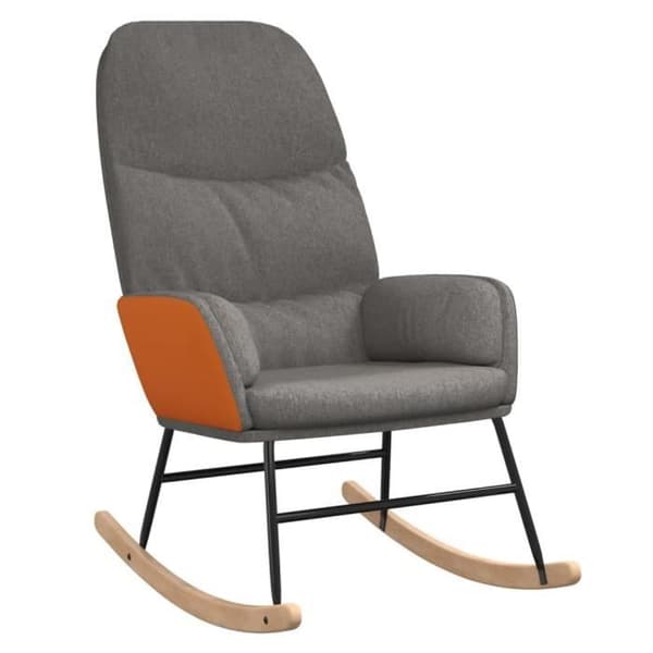 Gungstol - Grå - Tyg - Imiterat läder - 1 sits - Modern design