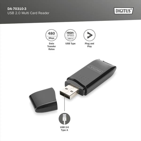 USB 2.0 flerkortsläsare