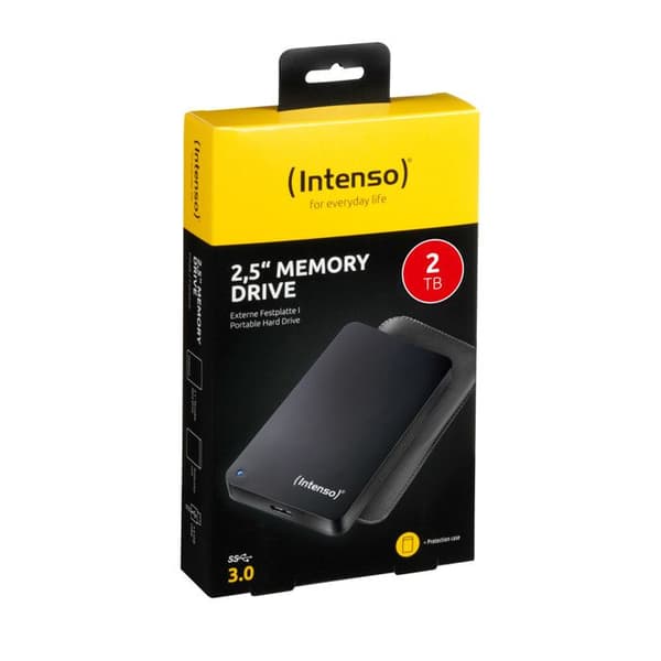 Extern hårddisk - INTENSO - Minnesenhet - 2 TB - USB 3.0 - Svart