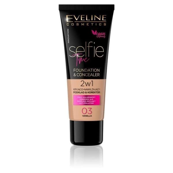Foundation och concealer - EVELINE - Selfie Time - n°03 Vanilj - 30 ml - Beige