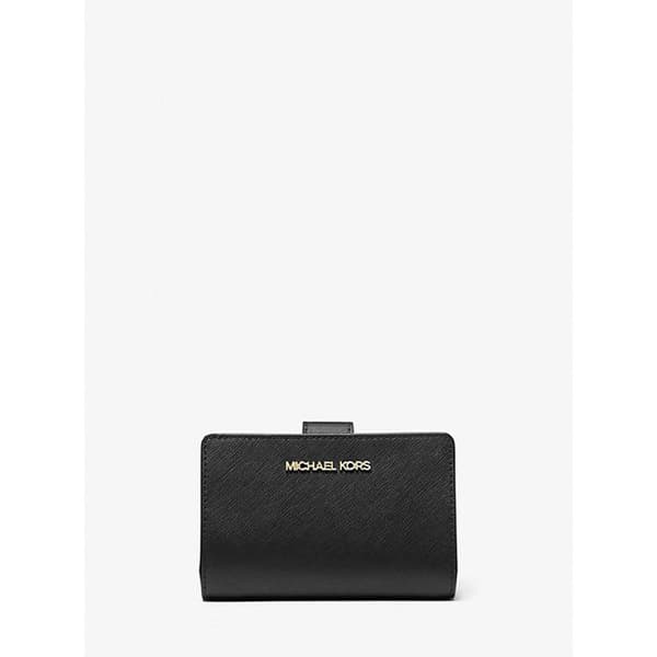 Plånbok - Michael Kors - Zip Around Bifold - Svart läder - Medium storlek - Dam