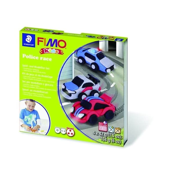 Kit för polymerlera - FIMO - Polisbil - Multifärgad - 5 år och uppåt