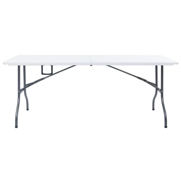 vidaXL Fällbart trädgårdsbord Vit 180x72x72 cm HDPE