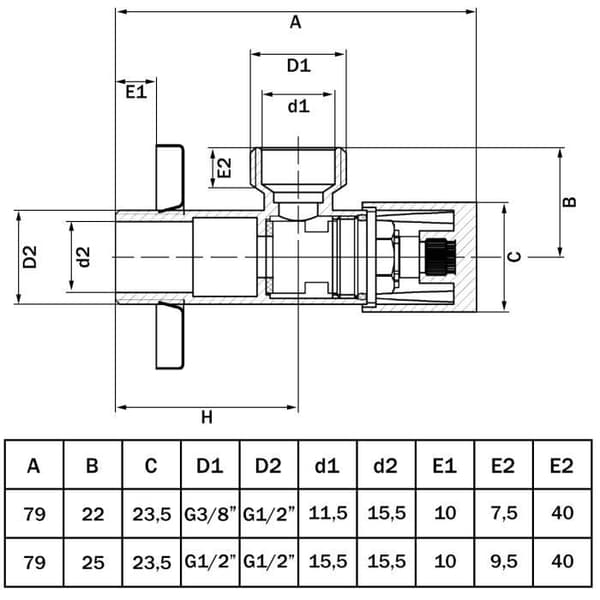 Mässing Guld 1-2" x 1-2" BSP Vattenslang Ventil Cutoff Kran