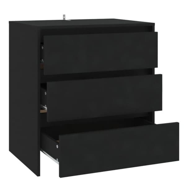 809747 vidaXL Buffet Svart 70x41x75 cm Agglomerat