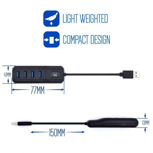 Eminent EW1138 USB 3.1 4-portars USB-hubb