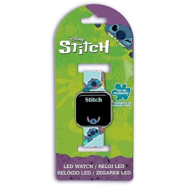 LED-klocka Stitch med funktioner för tid och datum