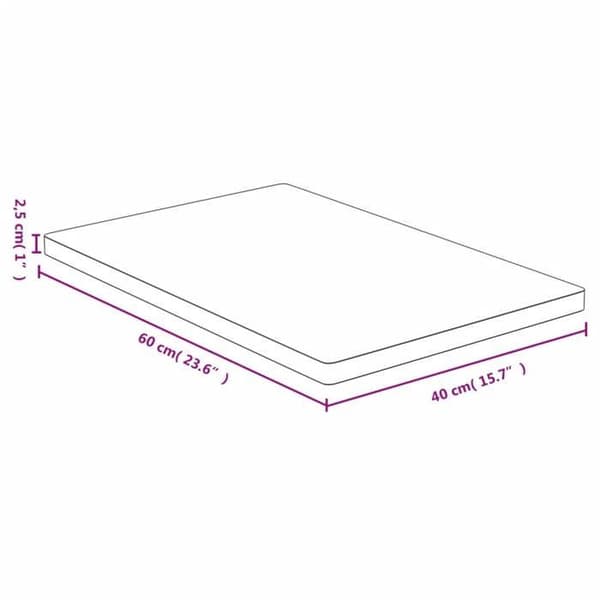 vidaXL Bordsskiva 40x60x2,5 cm bambu 3154993