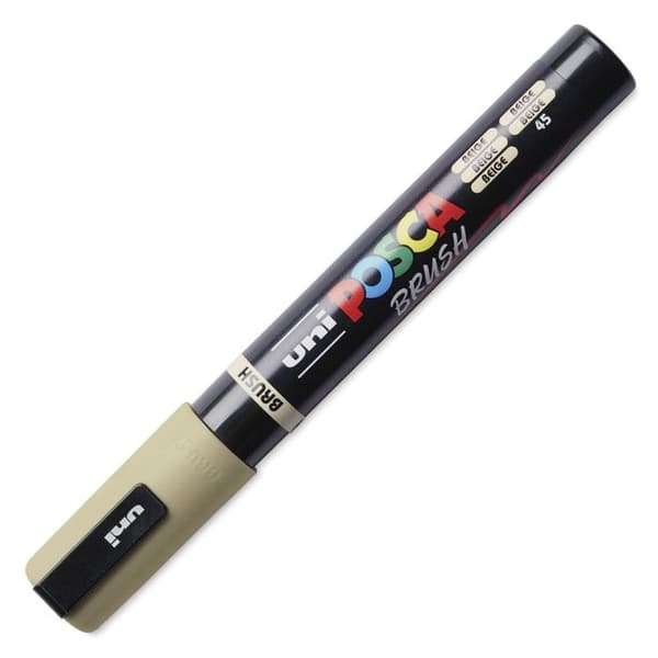 POSCA-markör - Beige - Penselspets - PC5BR - För alla underlag