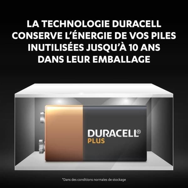 Duracell Plus 9V alkaliska batterier, 6LR61 MN1604, 2 st