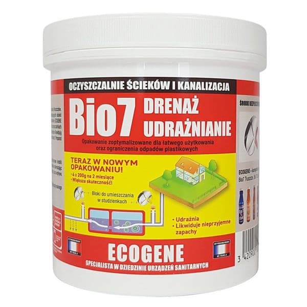 BIO7 DRAINAGE 800G förberedelse för absorberande brunnar, dränering och sanering