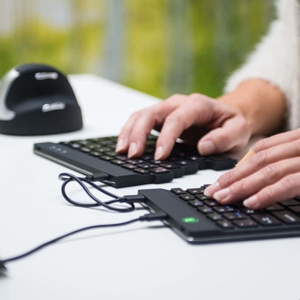 R-Go Split Break (svart, med kabel, AZERTY - FR)