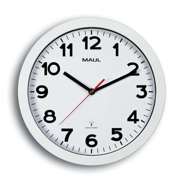 MAULstep - Klocka - kvarts - väggmontering - 30 cm - vit - vit
