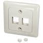 Tysk front för två moduler - LINDY - Vit - Vit plast - 81mm x 81mm